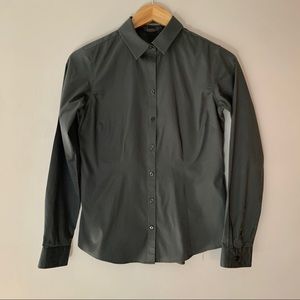 🏔 Eddie Bauer Gray Dress Shirt Button Down XS 🏔